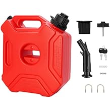 Transfer Tank Fits 5L/1.3 Gallon Storage Container With Spout and Lockable Bracket,11.81 x 9.84 x 4.72