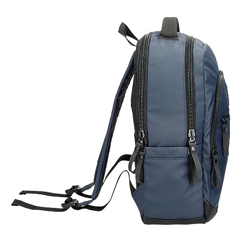 Pepe Jeans Hoxton Zaino Per Laptop Doppio Scomparto Blu 30 X 42 X 14,5 Cm Poliestere 18,27 L, Blu, Taglia Unica, Zaino Per Laptop Doppio Scomparto - 2