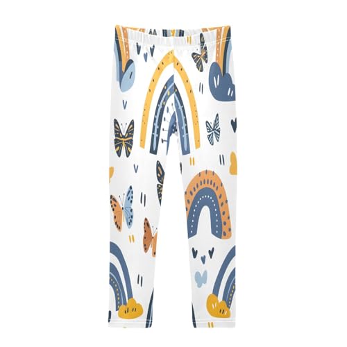 Toddler Girls Leggings Printed Yoga Pants Leggings Rainbows and Butterflies for Kids