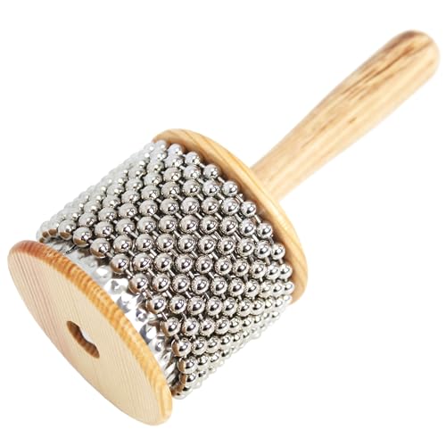 A-Star Cabasa Afuche Shaker aus Holzperlen – 7 cm Durchmesser...