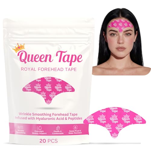 Queen Royal Forehead Tape - Wrinkle Smoothing Forehead Tape Skincare Infused Hyaluronic Acid & Peptides (20 pcs)