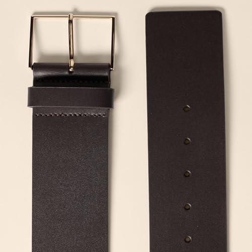 Amazon Essentials Womens Wide Leather Belt, Brown, Small - image 2