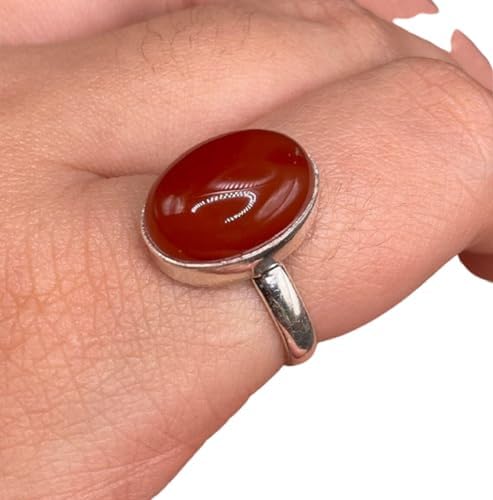 Carnelian Ring, Oval Dainty Ring, Split Band Ring, Anniversary Gifts, Handmade Gemstone Ring, Trending Jewelry, Bohemian Ring, Vintage Style, Wedding Gift Ring, Mermaids Gift For Her/Him image 4