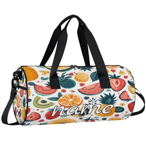 Cartoon Colorful Fruits Custom Duffel Bags Weekender Bags Custom Sport Duffel Bag Carry on Overnight Weekender Bag2