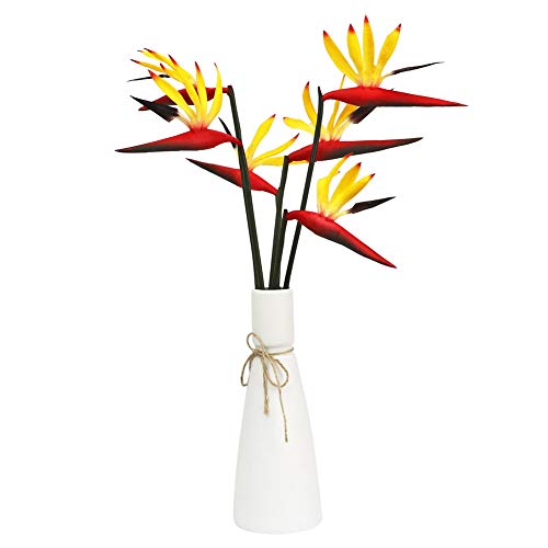 Minyulua Artificial Flowers Bird Of Paradise Real Touch Bird Of Paradise Greenery Plants Indoor Outside Garland Silk Flowers Bouquet For Home Garden Party Office Decor Yellow（6Pcs） #TOP3