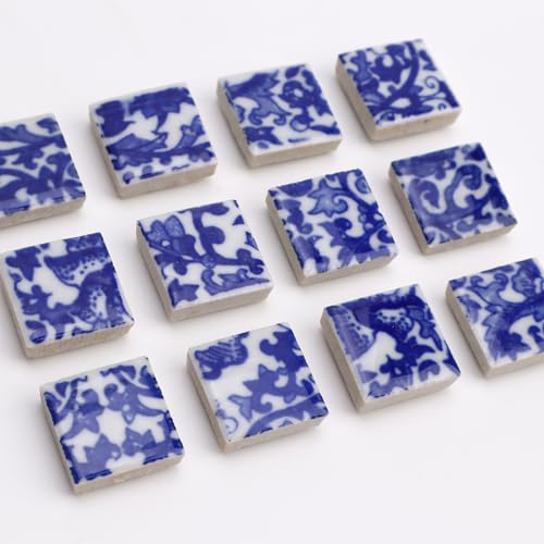 12 imanes decorativos de porcelana azul y blanca para refrigerador miniatura 4