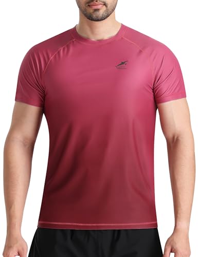 Image of Men's Swim Shirts Rash Guard UPF 50+ UV Sun Protection T-Shirt Quick Dry Fishing Beach T Shirts