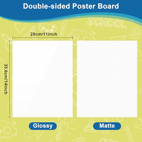 18 pcs poster board 1134 x 1434 white poster paper boards bulk 250gsm posterboard vision board smart poster board paper for school arts craft projects drawing display