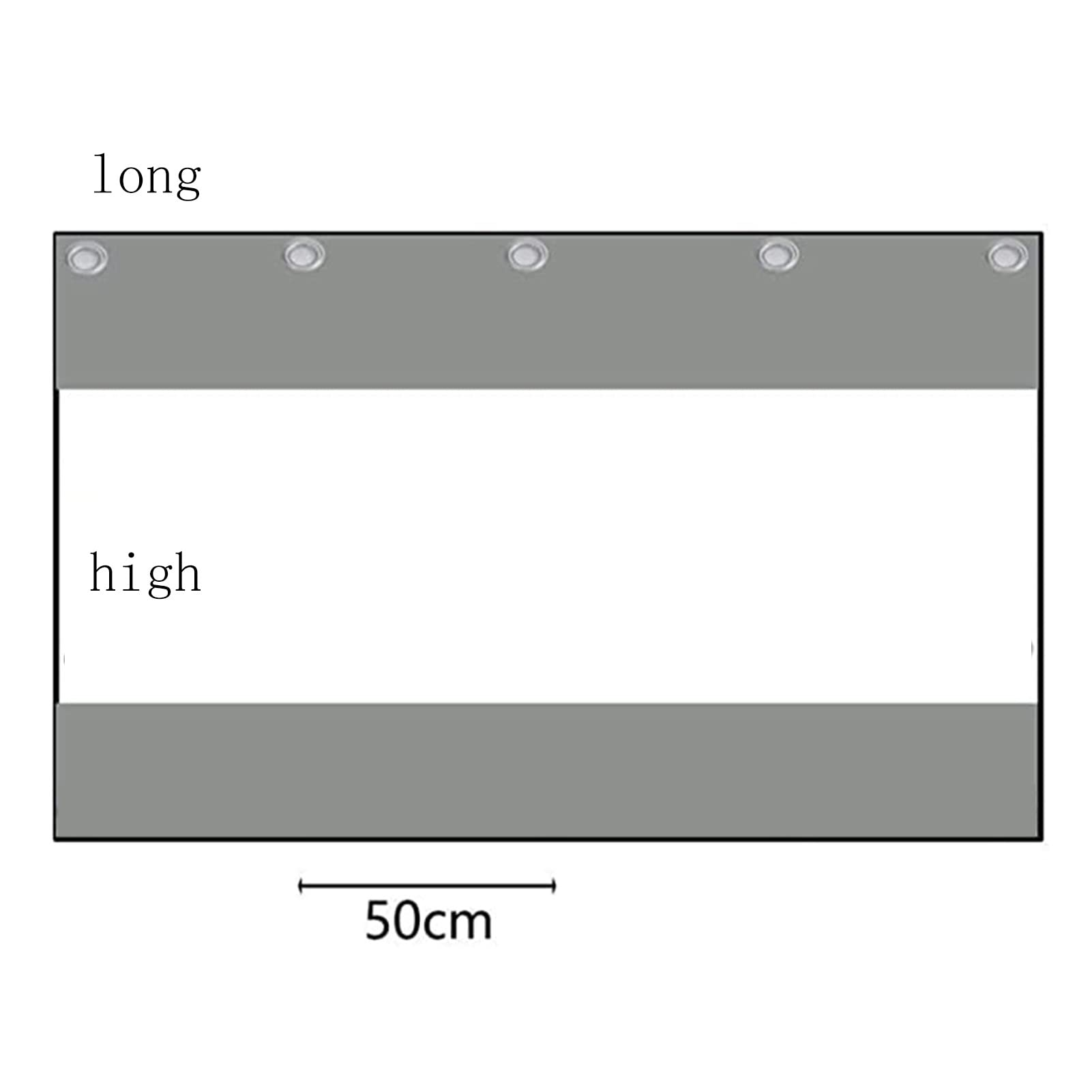 Teloni Impermeabili Occhiellati Materiale PVC Pieghevole Tarpaulin Trasparente Ripstop Antipolvere per Balcone, Camper, Gazebo E Giardino, Personalizzabile(1.8x2.5m)