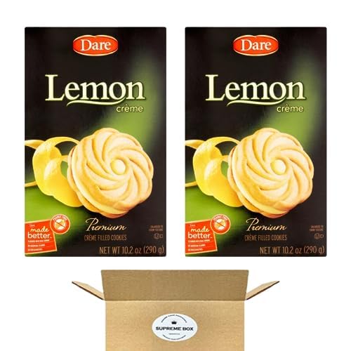 Dare Ultimate Lemon Creme - Galletas prémium de 10.2 onzas, paquete de 2 (20.4 onzas en total)