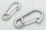 Type 316 Stainless Steel Carabiner Style Snap Hook (Stainless Steel, 3/8