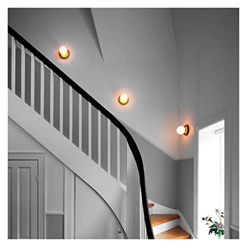 Plafonnier LED boule de verre style nordique luminaire couloir blanc chaud