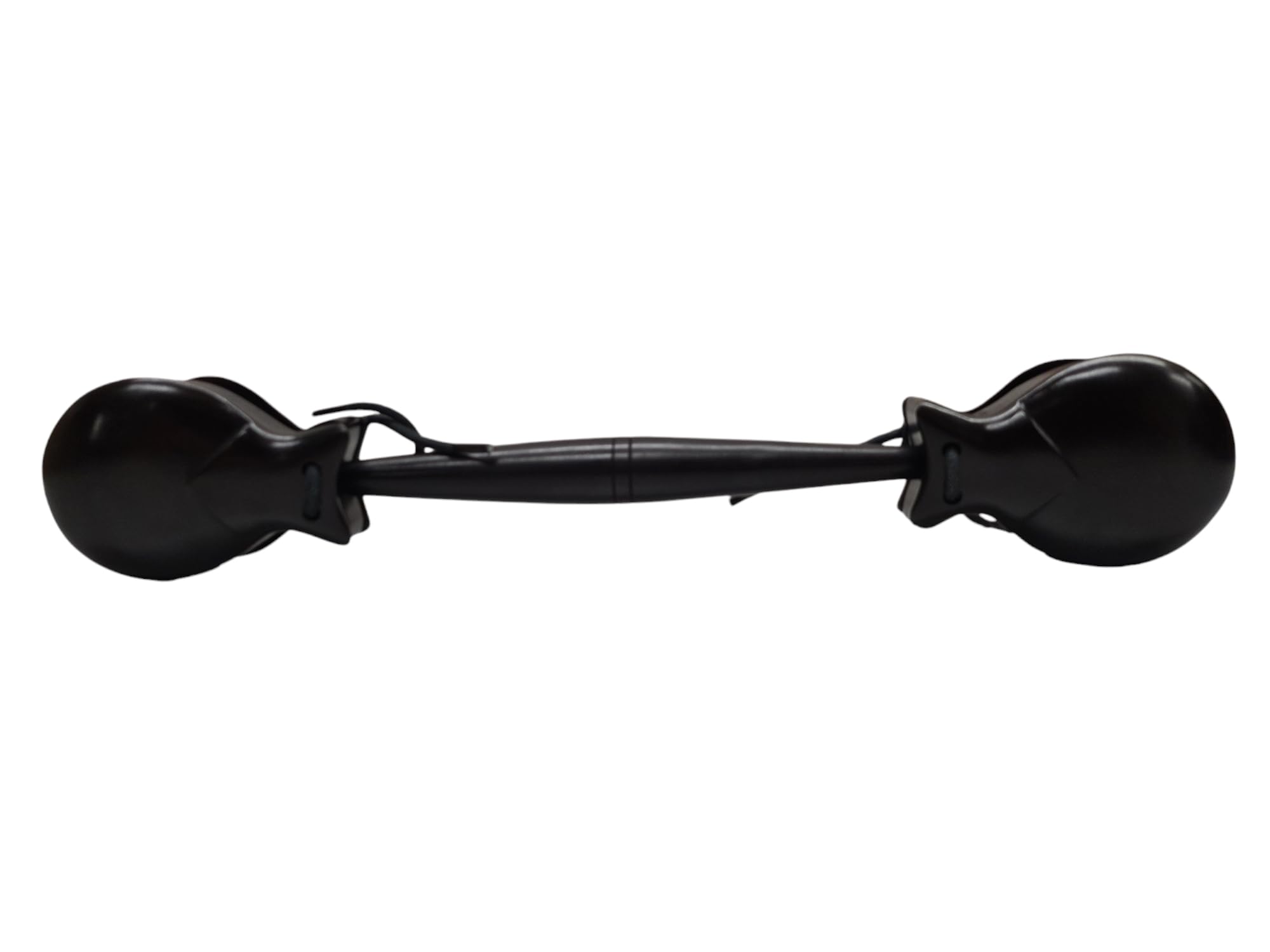 Hayman 157-D Kastagnetten mit Griff aus Ebenholz – Doppel-Stielkastagnette für Profis & Anfänger – Länge 35 cm, Breite 6 cm – Hochwertige Klanghölzer für Flamenco & Percussion
