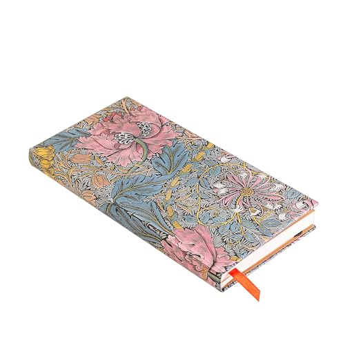 Paperblanks Morris Pink Honeysuckle 12 Month 2025 Diary, Horizontal, Slim (180 mm x 90 mm), Italian, Orizzontale - Image 2