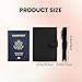 Feelorna Passport Holder for Travel, PU Leather Passport Cover for Women Men, Fashion Passports Wallet with Multi Card Slots (Black)