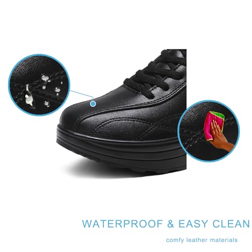 Image of RUIDENG Platform Sneakers for Women Air Cushion | Walking Shoes Women Comfortable All Day | Thick Rocker Bottom