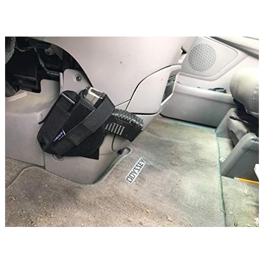 Universal Vehicle Mount Car Truck Conceal Ambidextrous Holster w/mag Pouch (1 Holster) Adhesive-Backed Hook for Right and Left Hand Draw
