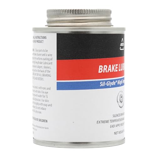 Image of AGS Automotive Solutions Ceramic-Glyde Silicone Brake Lubricant - 8oz Brush Top Can, Advanced Noise Reduction, Exceptional Brake Pad Protection, Reliable Performance (Pack of 2)