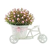 Meideli Artificial Flower,Artificial Flower Rattan Basket Tricycle Desktop Store Showcase Party Home