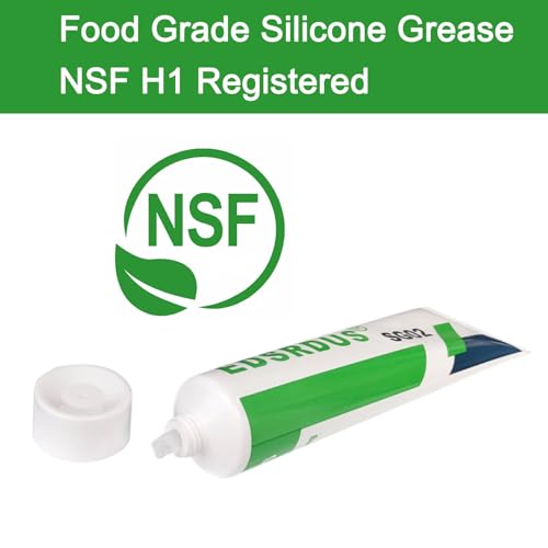 EDSRDUS SG02 Faucet Grease Food Grade Silicone Grease for O-Rings in Faucet, Garden Hoses, Dielectric, Plastic Material Lubrication 3OZ