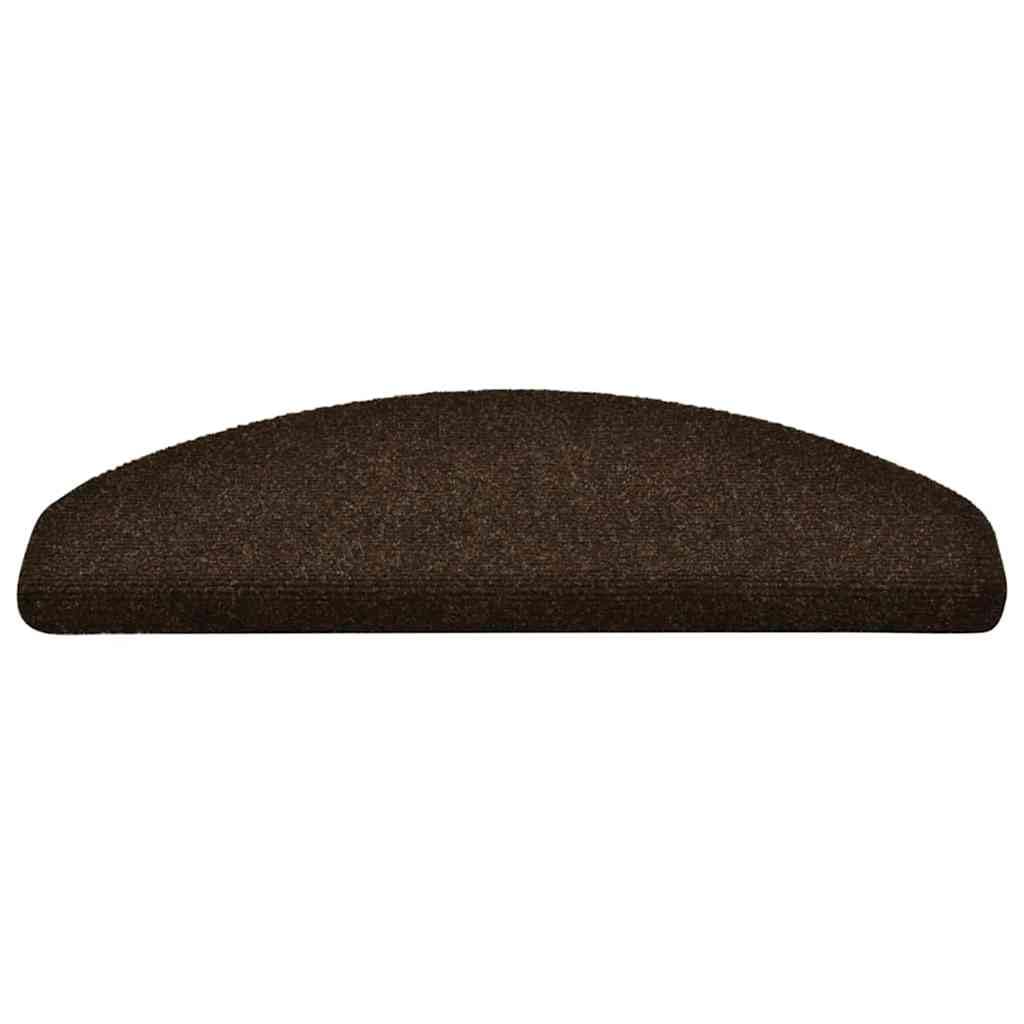 Samoprzylepne maty na schody, 15 sztuk, brązowe, 65 x 21 x 4 cm, antypoślizgowe, ochrona schodów drewnianych, ścian wewnętrznych dzieci, zwierząt domowych, trwałe i nadające się do prania