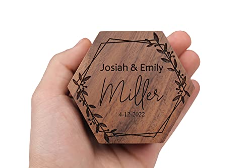 Personalized Wooden Ring Box, Custom Wedding Ring Box, Engagement Ring Box, Custom Ring Holder