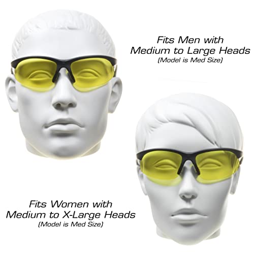 proSPORT BIFOCAL Sunglasses Yellow Tinted +2.50 Night Vision Driving Riding Semi Rimless Sport Frame Mens Womens3