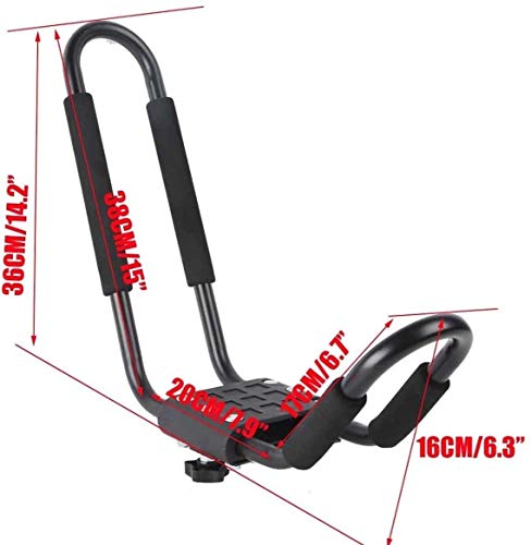 Tengchang J Bar Kayak Rooftop Racks, Kayak Carrier Boat Canoe Car SUV Top Mounted Racks