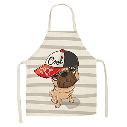 ZOONAI Parent-Child Kitchen Apron Funny Cartoon Dog Animal Men Women Child Cooking Baking