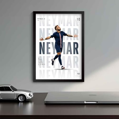 Image of Funk You Store Neymar Poster Framed | Neymar Wall Art Posters Framed | Brazilian Edition Football Legend | Premium Sports Decor for Football Fans | Motivational Wall Poster (F 254)