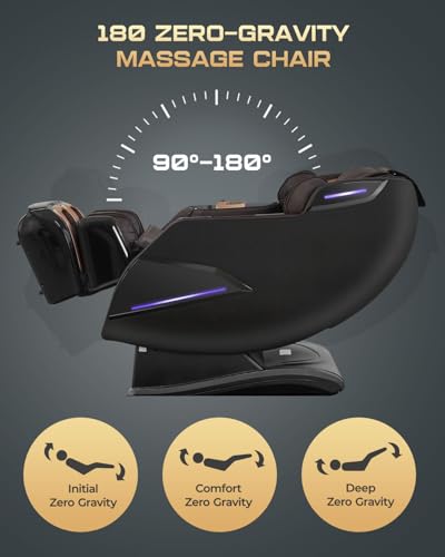 4D Massage Chairs Full Body,Zero Gravity SL-Track Shiatsu Massage Chair Recliner,Core Heating,20 Massage Techniques,Deep Yoga Stretch,Foot Rollers, Ai Voice,Touch Screen,Wireless Charging - Image 4