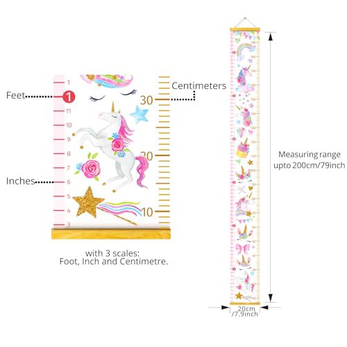 Règle pour bébé licorne en toile suspendue, idée cadeau de naissance idéale - 7