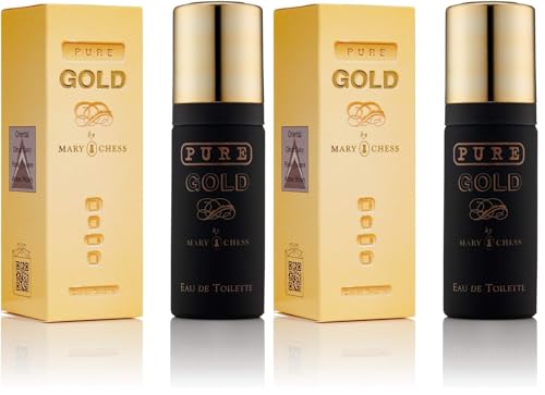 Milton-Lloyd Pure Gold by Mary Chess - Fragrance for Men - 50ml Eau de Toilette (Confezione da 2)