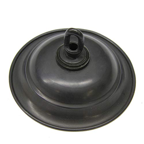 Image of RCH Hardware CN-BR05-120 Brass Traditional Round Ceiling Canopy, 4.7 Inch, Oil Bronzed Black