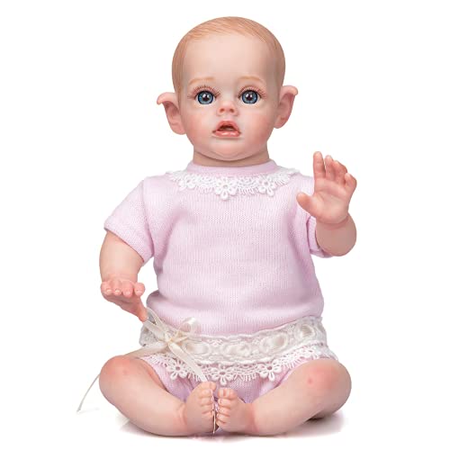 Enjoy with Love 12 Zoll Mini Handliche Puppe Niedliche Fee Elf Bebe Puppe Reborn Baby Hochwertige Sammlerstück Kunstpuppe – Bild 4