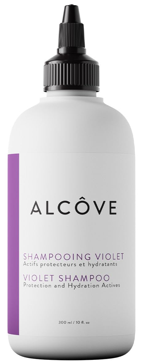 Alcôve - Violet Shampoo - Evening Primrose Oil, Mango Extract, and Argan Oil - Sulfate-Free - Blonde Hair - Colored Hair - Neutralize Yellow Tones -