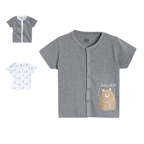 Image of miniklub Boys Pack of 3 Multicolour Pure Cotton Innerwear Vests