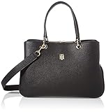 TH ESSENCE SATCHEL Tommy Hilfiger Damen Th Essence Satchel Schulranzen, Schwarz, Medium