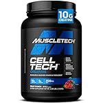 Creatine Monohydrate Powder MuscleTech Cell-Tech Creatine Post Workout Recovery Drink Muscle Builder For Men & Women Muscle Building Supplements Fruit Punch, 3 lbs (27 Serv)