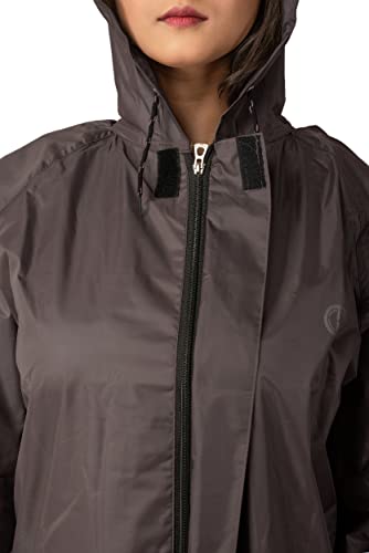 Image of THE DRY CAPE ; LET IT RAIN Women's Waterproof Rain Coat | Packable, Full Length with Hood & Pockets | Urban Commuter Rainwear