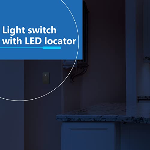 Image of LIDER Lighted Triple Switch with Screwless Wall Plate, Combination Frameless Decorator Switch with Locator Light, Ground Terminal Single Pole, 15A 120V, UL Listed, Thermoplastic, Matte Gold, 2-Pack