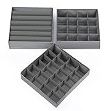 ✅ MAẞE: die Box mit 16 Fächern (32.5 x 32.5 x 10 cm) für Unterhosen, die Box mit 7 Fächern (32.5 x 32.5 x 10 cm) für BHs und die Box mit 24 Fächern (32.5 x 32.5 x 10 cm) für Socken.