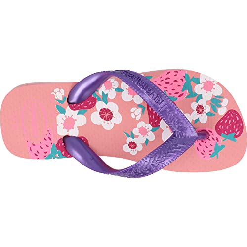 Chinelo Flores, Havaianas, Meninas, Rosa Macaron, 25/26