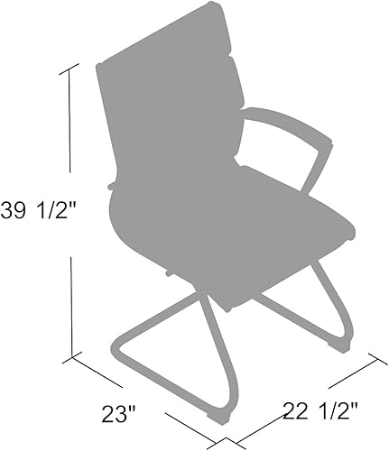 Miniatura 2 de Boss Office Products (BOSXK - Silla ejecutiva para invitados, color gris