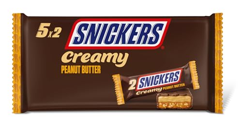 Snickers Barra de chocolate cremoso con leche, caramelo y mantequilla de maní, 182 g