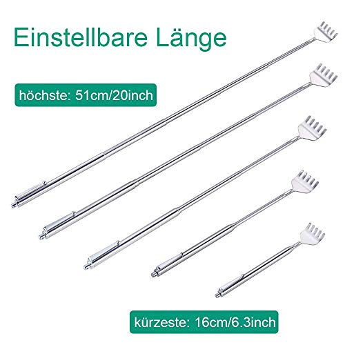 Depory Rückenkratzer Teleskopisch-Rückenkratzer Edelstahl-Rückenkratzer Kratzhand Rückenkratzer Ausziehbar von 16cm bis 50,5cm - Image 3