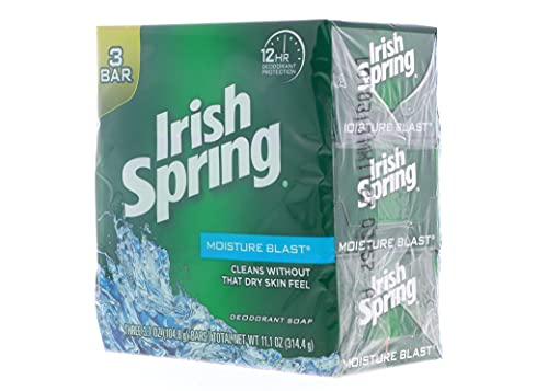 Irish Spring Deodorant Bar Soap, Moisture Blast, 3.7 Ounce Bars, [Pack Of 3] #TOP16
