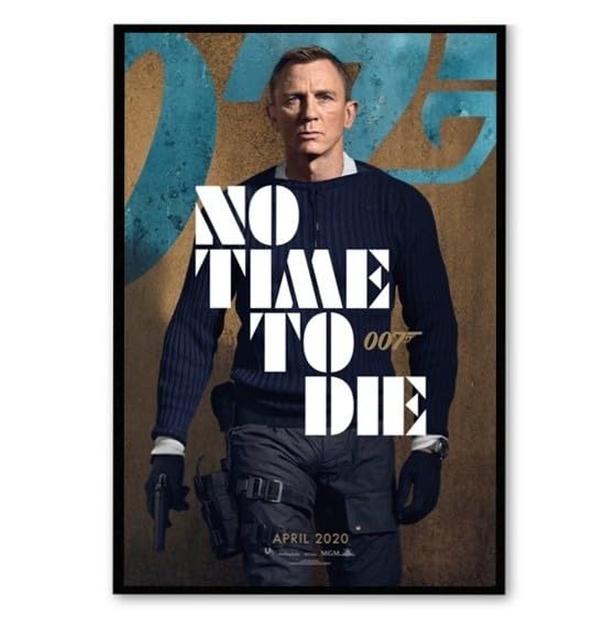 Amazon.co.jp: 【フレーム付-黒-】映画ポスター 007 ノータイムトゥ