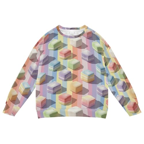 【Vaundy】Long Sleeve Patterned Sweatshirt GMOYD Mens Bear Embroidered Sweatshirt Vintage Patchwork
