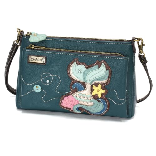 Image of CHALA RFID Protected Vegan Leather Deluxe Crossbody Bag with Adjustable Straps